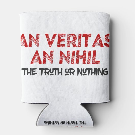 Citaat voor Latijnse waarheid Blikjeskoeler (Achterkant)