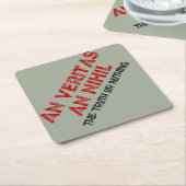 Citaat voor Latijnse waarheid Kartonnen Onderzetters (Schuin)