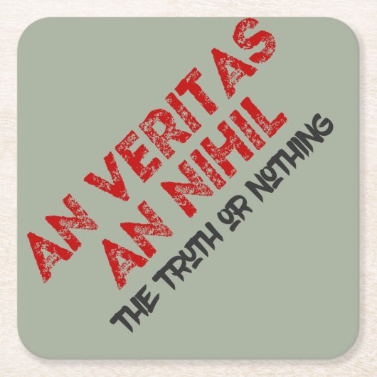 Citaat voor Latijnse waarheid Kartonnen Onderzetters (Voorkant)