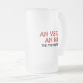 Citaat voor Latijnse waarheid Matglas Bierpul (Voorkant rechts)