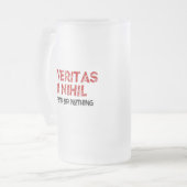 Citaat voor Latijnse waarheid Matglas Bierpul (Voorkant links)