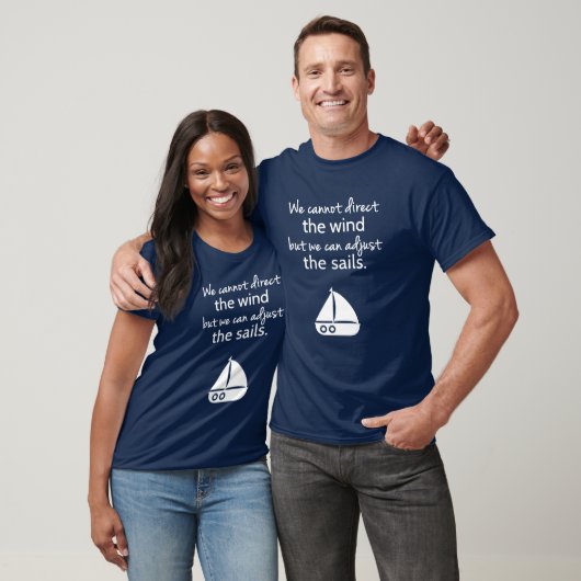 Citaat voor positioneringsdemper Nautische zeilboo T-shirt (Unisex)