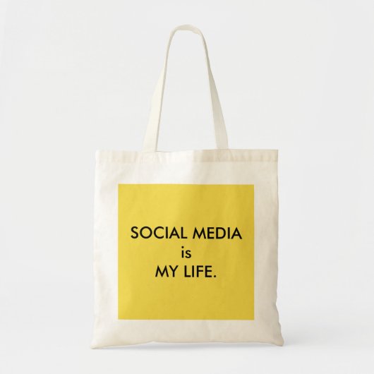 Citaat voor sociale media tote bag (Voorkant)