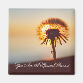 Citaat voor Sunlit Dandelion Friendship Magneet (Voorkant)