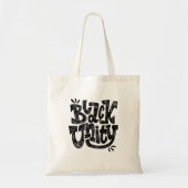 Citaat voor zwarte eenheid tote bag (Voorkant)