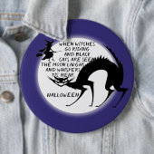 Citaat voor zwarte katten en heksen ronde button 6,0 cm (In situ)