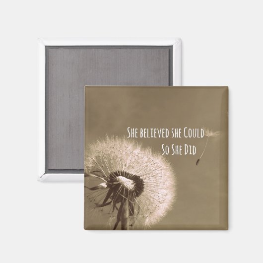 Citaat: Ze geloofde dat ze het kon, dus deed ze he Magneet (Voorkant / Achterkant)