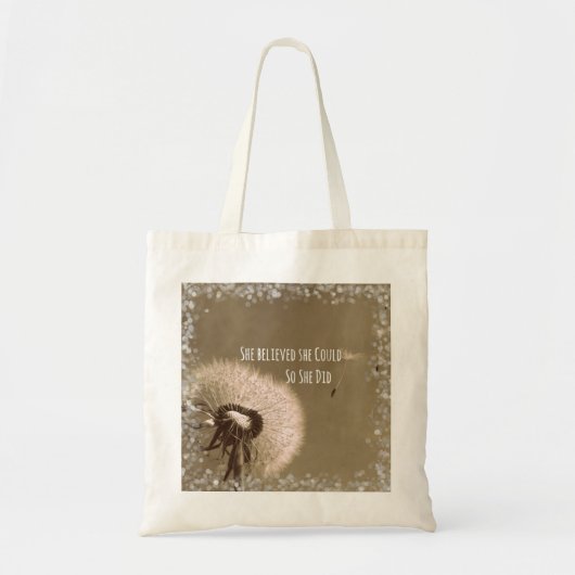 Citaat: Ze geloofde dat ze het kon, dus deed ze he Tote Bag (Voorkant)