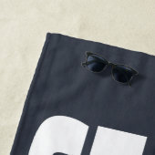 Citaat "Zeeen de dag" - Vetende het Beach Towel Strandlaken (In situ)