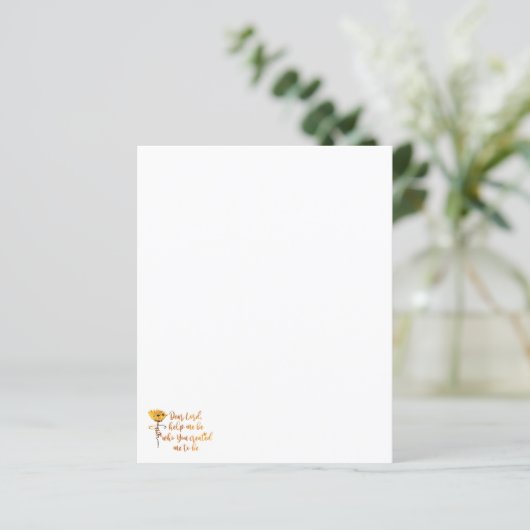 Citaat zonnebloem (Staand voorkant)