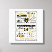 Citaatadvies van een honingbij canvas afdruk (Voorkant)
