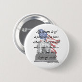 Citaatknop Abraham Lincoln Ronde Button 5,7 Cm (Voorkant /achterkant)