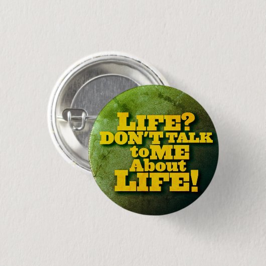 Citaatknop Hitchikers Guide Ronde Button 3,2 Cm (Voorkant /achterkant)