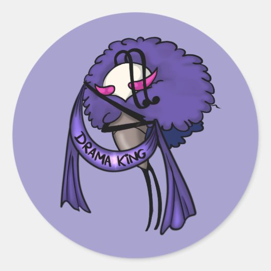 Citadel Drama King 2 Ronde Sticker (Voorkant)