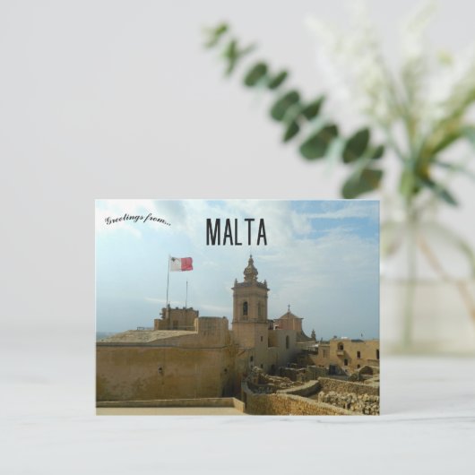 Citadel of Victoria Gozo Island Malta Briefkaart (Staand voorkant)