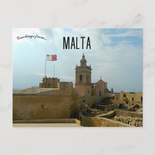 Citadel van Victoria Gozo eiland Malta Briefkaart (Voorkant)