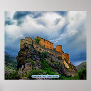 Citadelle de Corte, Corsica, Frankrijk Poster