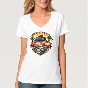 Citadelle Sterk Haiti 2026 Voetbal Crest Fan Cadea T-shirt