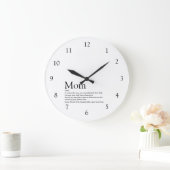Citat Definitie Moeder Modern Zwart en Wit Groot  Grote Klok (Huis)