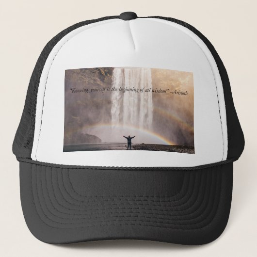 Citat over jezelf kennen - Cap Trucker Pet (Voorkant)