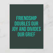 Citat over vriendschap ter inspiratie briefkaart (Voorkant)