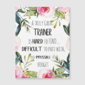 Citat voor waardering van de trainer Dank je dankb (Voorkant)