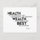 Citaten: Boeddha: Gezondheid: grootste geschenk Briefkaart (Voorkant)
