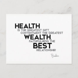 Citaten: Boeddha: Gezondheid: grootste geschenk Briefkaart