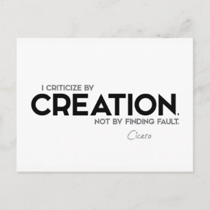 Citaten: Cicero: Bekritiseren door creatie Briefkaart