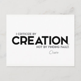 Citaten: Cicero: Bekritiseren door creatie Briefkaart