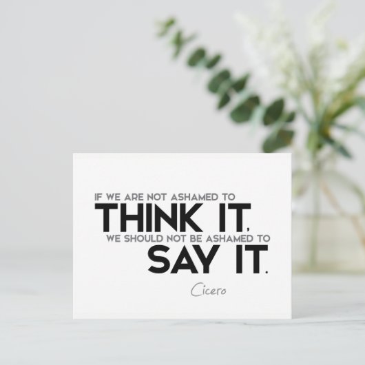 Citaten: Cicero: Denk het, zeg het Briefkaart (Staand voorkant)