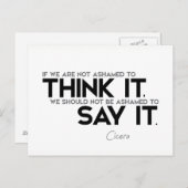 Citaten: Cicero: Denk het, zeg het Briefkaart (Voorkant / Achterkant)