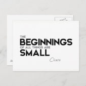 Citaten: Cicero: Het begin is klein Briefkaart (Voorkant / Achterkant)