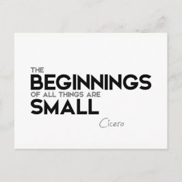 Citaten: Cicero: Het begin is klein Briefkaart