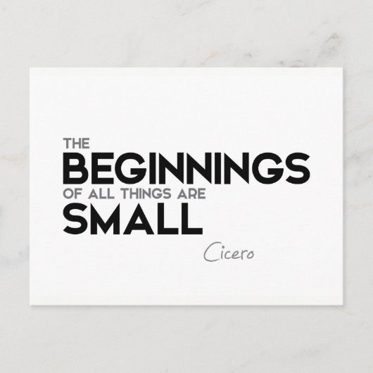 Citaten: Cicero: Het begin is klein Briefkaart (Voorkant)