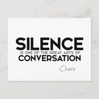 Citaten: Cicero: Stilte, gesprek Briefkaart