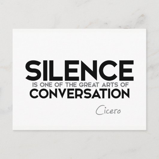 Citaten: Cicero: Stilte, gesprek Briefkaart (Voorkant)