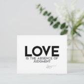 Citaten: Dalai Lama - Liefde, oordeel Briefkaart (Staand voorkant)