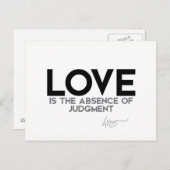 Citaten: Dalai Lama - Liefde, oordeel Briefkaart (Voorkant / Achterkant)