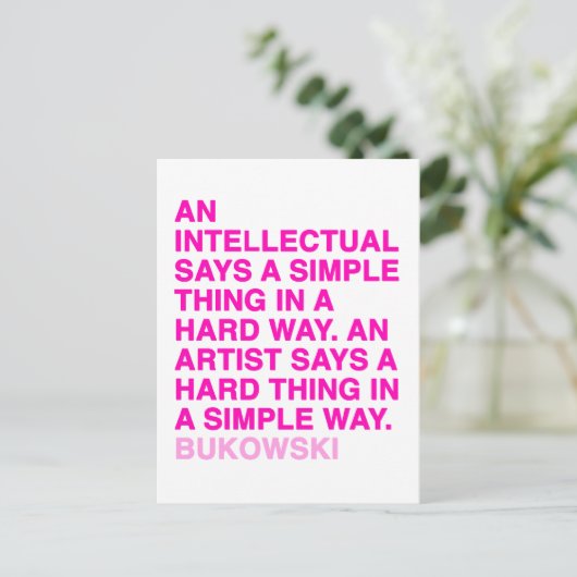 Citaten door Charles Bukowski Briefkaart (Staand voorkant)