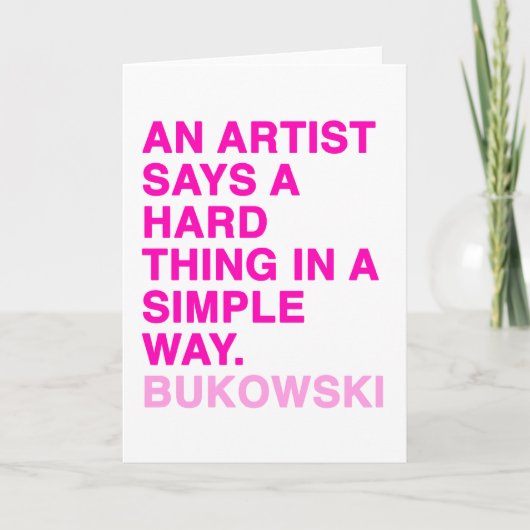Citaten door Charles Bukowski Kaart (Voorkant)