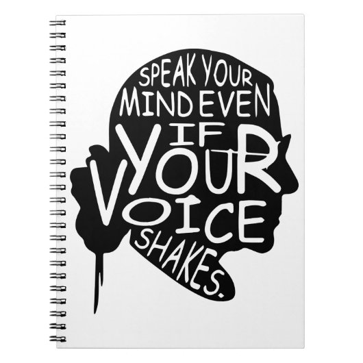 Citaten feministische Gift, beruchte RBG Notitieboek (Voorkant)