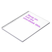 Citaten, grappig, introvert, overdenk notitieboek (Linkerzijde)