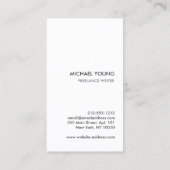 Citaten in Grijs op Wit Visitekaartje (Achterkant)