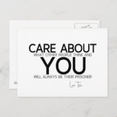 Citaten: Lao Tzu: "Zorg om je Briefkaart (Voorkant / Achterkant)