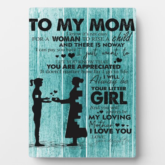 Citaten naar mijn moeder | Gift for Moeder Fotoplaat (voorkant)