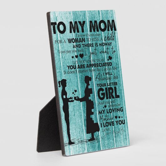Citaten naar mijn moeder | Gift for Moeder Fotoplaat (Zijkant)