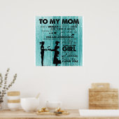 Citaten naar mijn moeder | Gift for Moeder Poster (Keuken)