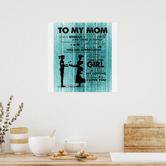 Citaten naar mijn moeder | Gift for Moeder Poster (Keuken)