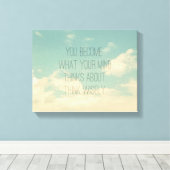 Citaten over de geest, Sky en Clouds,  Canvas Afdruk (Insitu (Houten vloer))